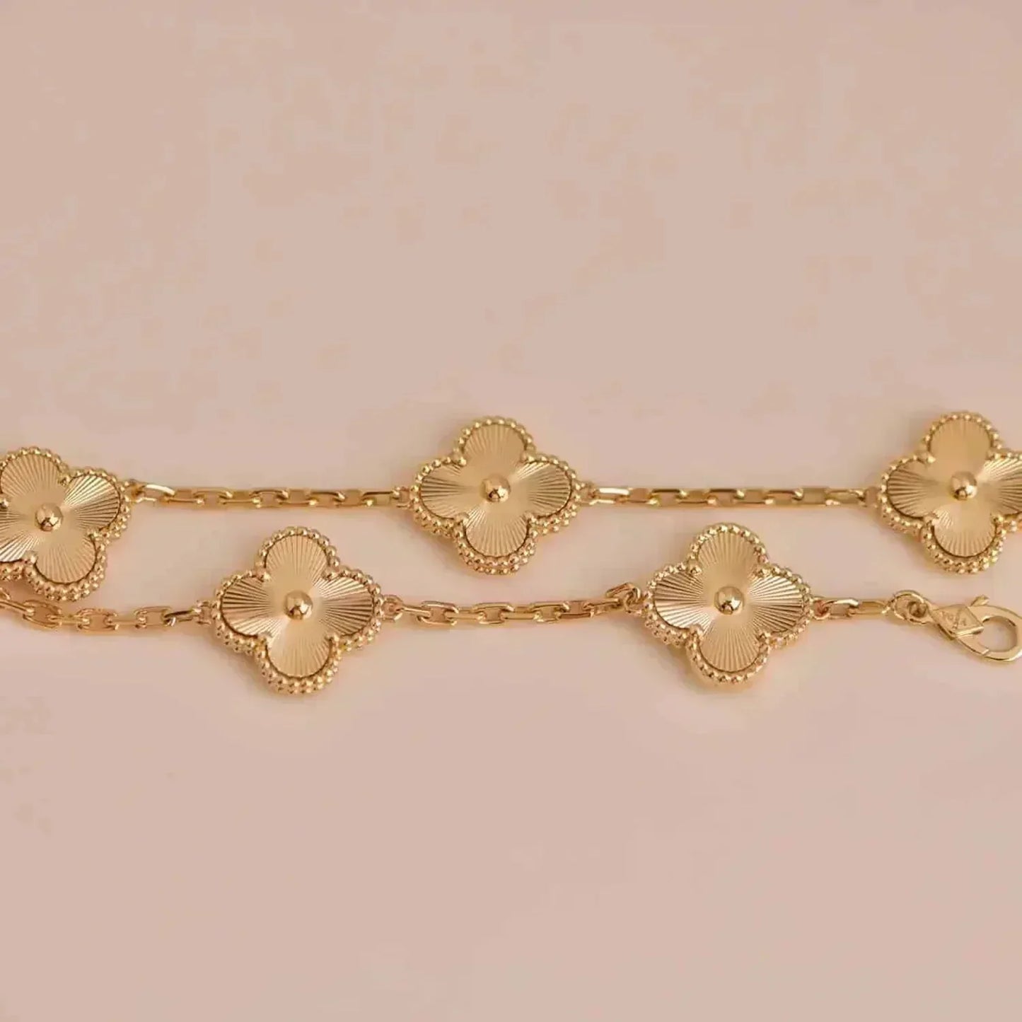 [Noble Jewelry]CLOVER 5 FLOWERS LASER BRACELET