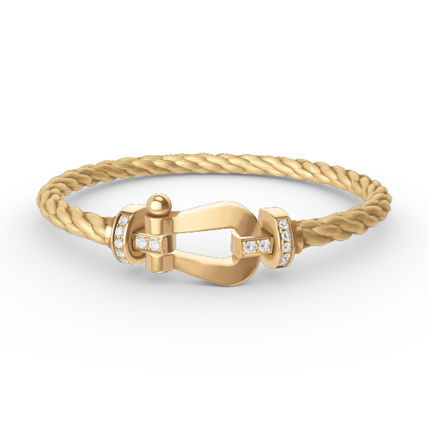 [Noble Jewelry]FORCE LARGE HORSESHOE HALF DIAMOND BRACELET GOLD