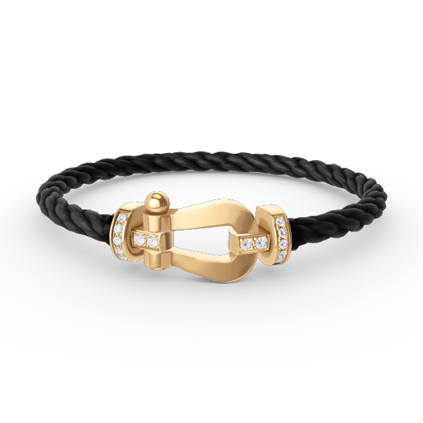 [Noble Jewelry]FORCE LARGE HORSESHOE HALF DIAMOND BRACELET GOLD