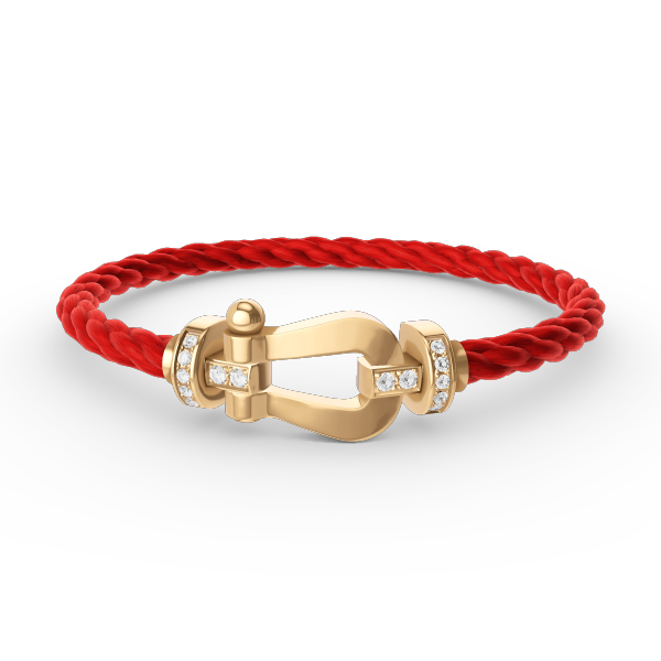 [Noble Jewelry]FORCE LARGE HORSESHOE HALF DIAMOND BRACELET GOLD