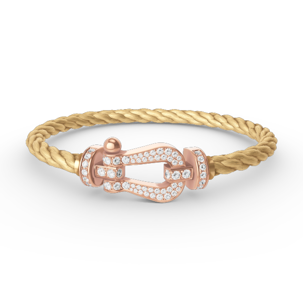 [Noble Jewelry]FORCE LARGE HORSESHOE FULL DIAMOND BRACELET ROSE GOLD