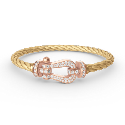 [Noble Jewelry]FORCE LARGE HORSESHOE FULL DIAMOND BRACELET ROSE GOLD