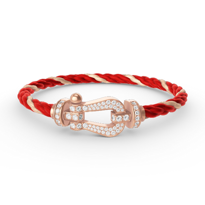 [Noble Jewelry]FORCE LARGE HORSESHOE FULL DIAMOND BRACELET ROSE GOLD