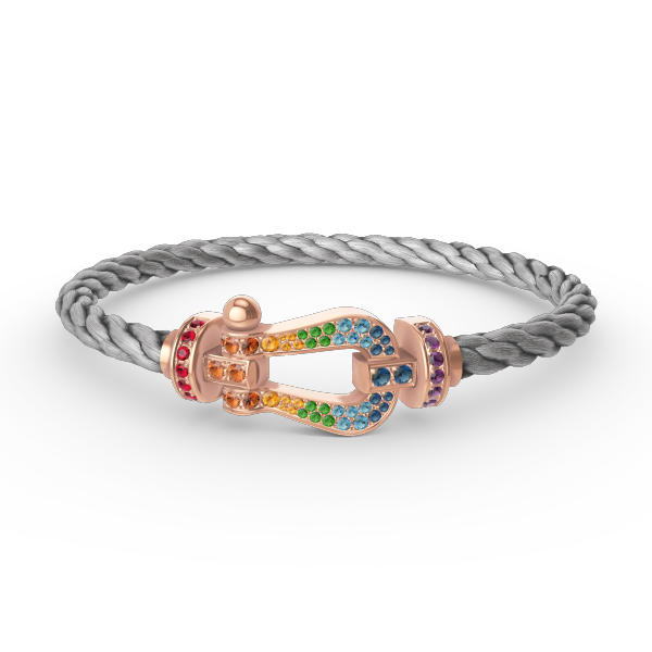 [Noble Jewelry]FORCE LARGE HORSESHOE  COLORED DIAMOND BRACELET ROSE GOLD