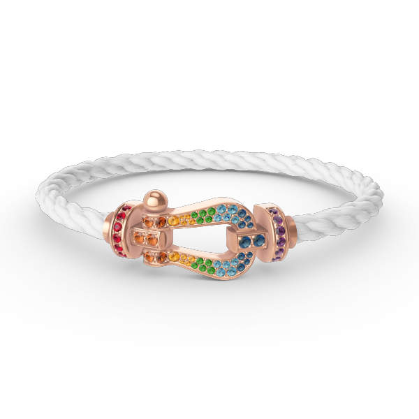 [Noble Jewelry]FORCE LARGE HORSESHOE  COLORED DIAMOND BRACELET ROSE GOLD