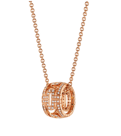 [Noble Jewelry]PARENTESI NECKLACE PINK GOLD DIAMOND