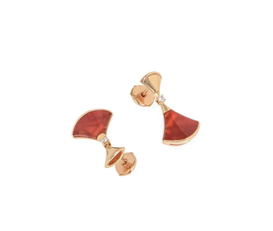 [Noble Jewelry]DREAM Carnelian PINK GOLD EARRINGS