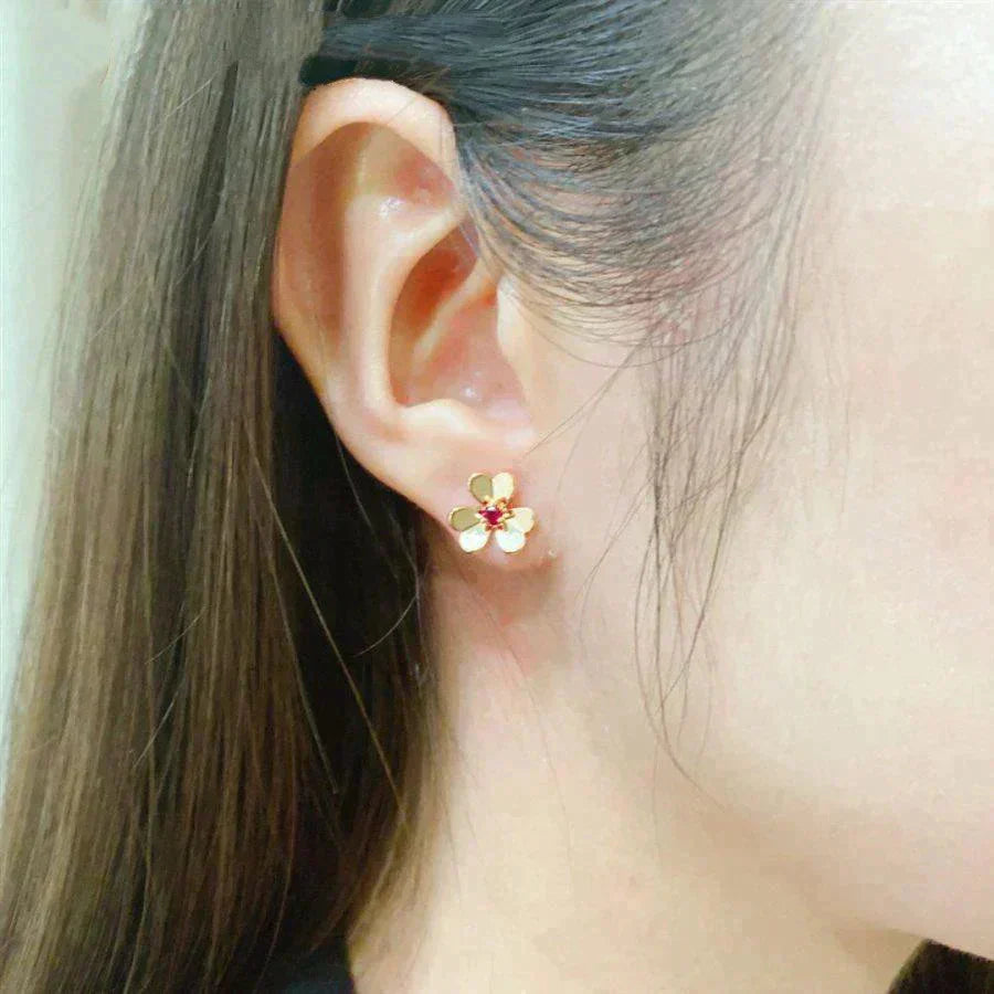 [Noble Jewelry]FRIVOLE  FLOWER PINK EARRINGS