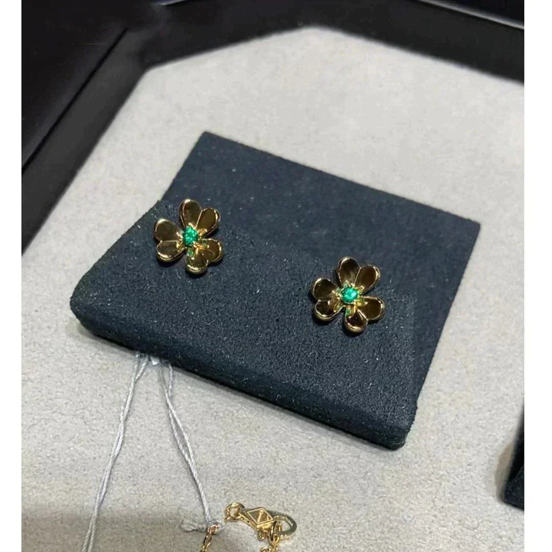 [Noble Jewelry]FRIVOLE  FLOWER MALACHITE EARRINGS