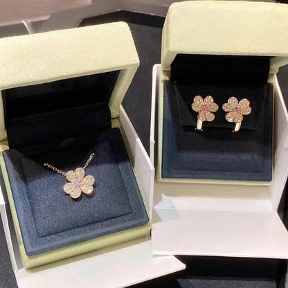 [Noble Jewelry]FRIVOLE PINK GOLD FLOWER DIAMOND EARRINGS