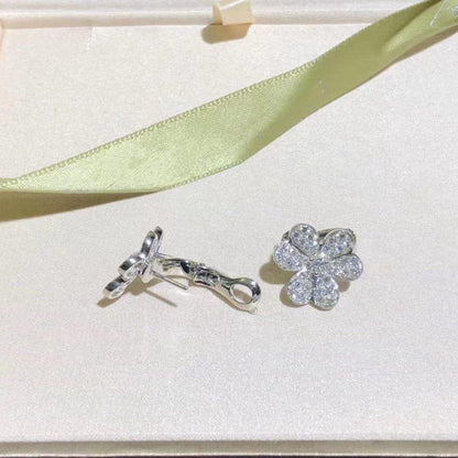 [Noble Jewelry]FRIVOLE SILVER FLOWER DIAMOND EARRINGS