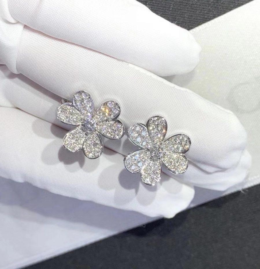 [Noble Jewelry]FRIVOLE SILVER FLOWER DIAMOND EARRINGS