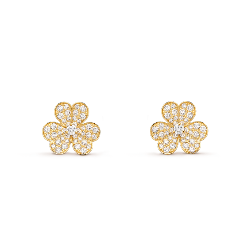 [Noble Jewelry]FRIVOLE GOLD FLOWER DIAMOND EARRINGS