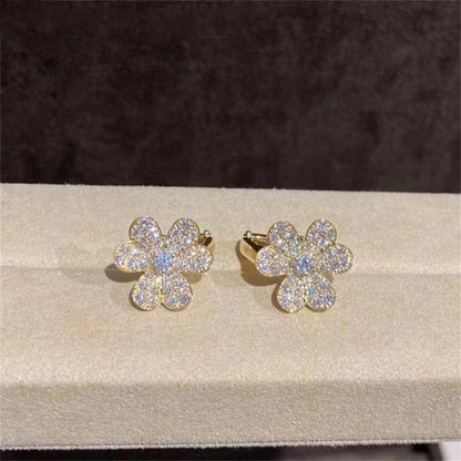 [Noble Jewelry]FRIVOLE GOLD FLOWER DIAMOND EARRINGS