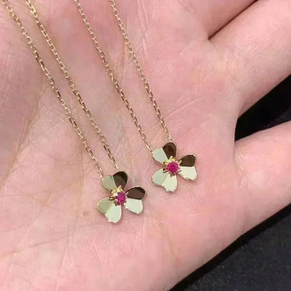 [Noble Jewelry]FRIVOLE GOLD FLOWER NECKLACE