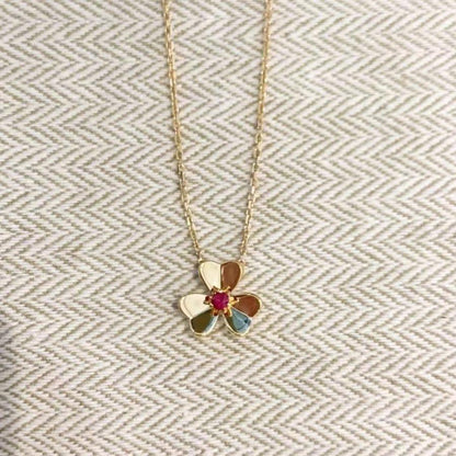 [Noble Jewelry]FRIVOLE GOLD FLOWER NECKLACE