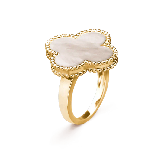 [Noble Jewelry]CLOVER WHITE MOP RING