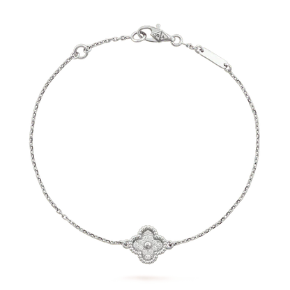 [Noble Jewelry]CLOVER  SINGLE FLOWER BRACELET SILVER