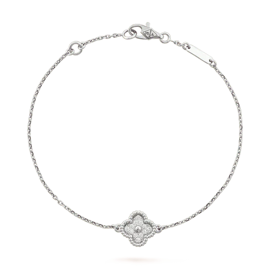 [Noble Jewelry]CLOVER  SINGLE FLOWER BRACELET SILVER