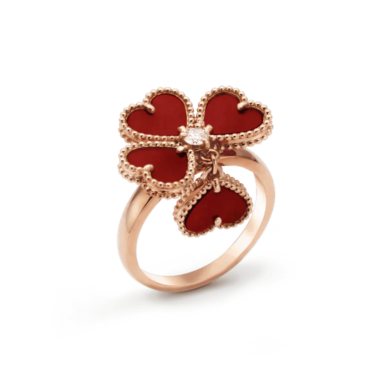 [Noble Jewelry]SWEET CLOVER CARNELIAN RING