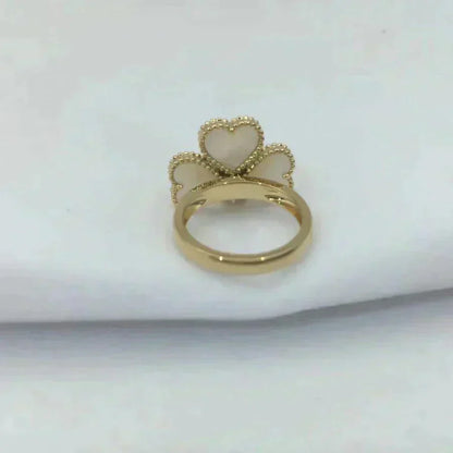 [Noble Jewelry]SWEET CLOVER WHITE MOP RING