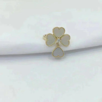 [Noble Jewelry]SWEET CLOVER WHITE MOP RING