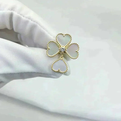 [Noble Jewelry]SWEET CLOVER WHITE MOP RING