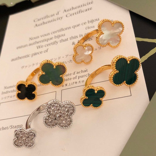 [Noble Jewelry]CLOVER BETWEEN THE FINGER RING