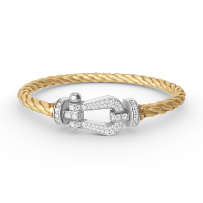 [Noble Jewelry]FORCE LARGE HORSESHOE FULL DIAMOND BRACELET SILVER