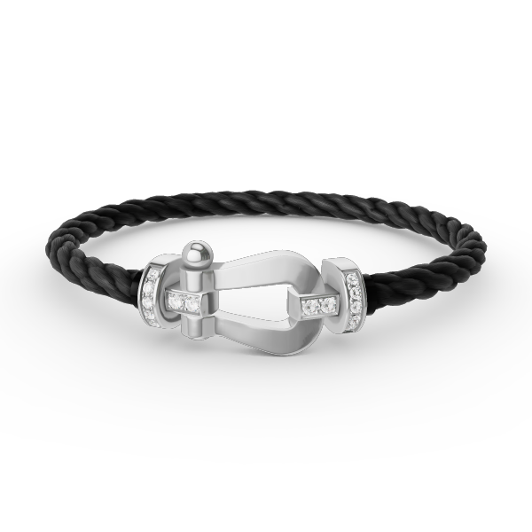 [Noble Jewelry]FORCE LARGE HORSESHOE HALF DIAMOND BRACELET SILVER