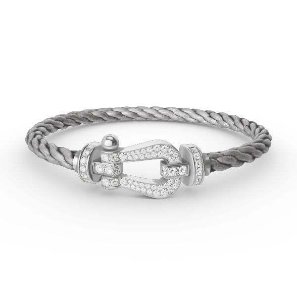 [Noble Jewelry]FORCE LARGE HORSESHOE FULL DIAMOND BRACELET SILVER