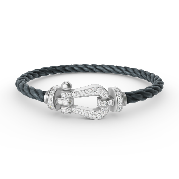 [Noble Jewelry]FORCE LARGE HORSESHOE FULL DIAMOND BRACELET SILVER