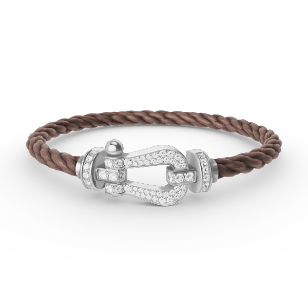 [Noble Jewelry]FORCE LARGE HORSESHOE FULL DIAMOND BRACELET SILVER