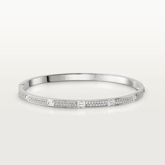 [Noble Jewelry]LOVE BRACELET 3.65MM DIAMOND-PAVED SILVER