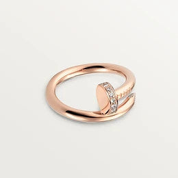 [Noble Jewelry]JUSTE RING 2.65MM PINK GOLD DIAMOND