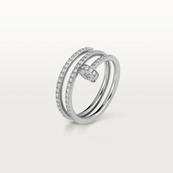 [Noble Jewelry]JUSTE RING 1.8MM SILVER DOUBLE ROW DIAMONDS